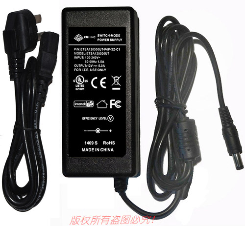 全新CUI INC原装12V5.0A电源适配器型号ETSA120500UT-P6P-SZ-C1