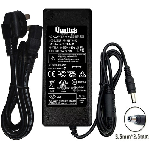 阿达特Qualtek直流24V2.71A电源适配器型号ATS065T-P240