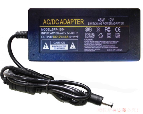AC DC ADAPTER原装DC12V4A 48W电源适配器型号SPF-1204