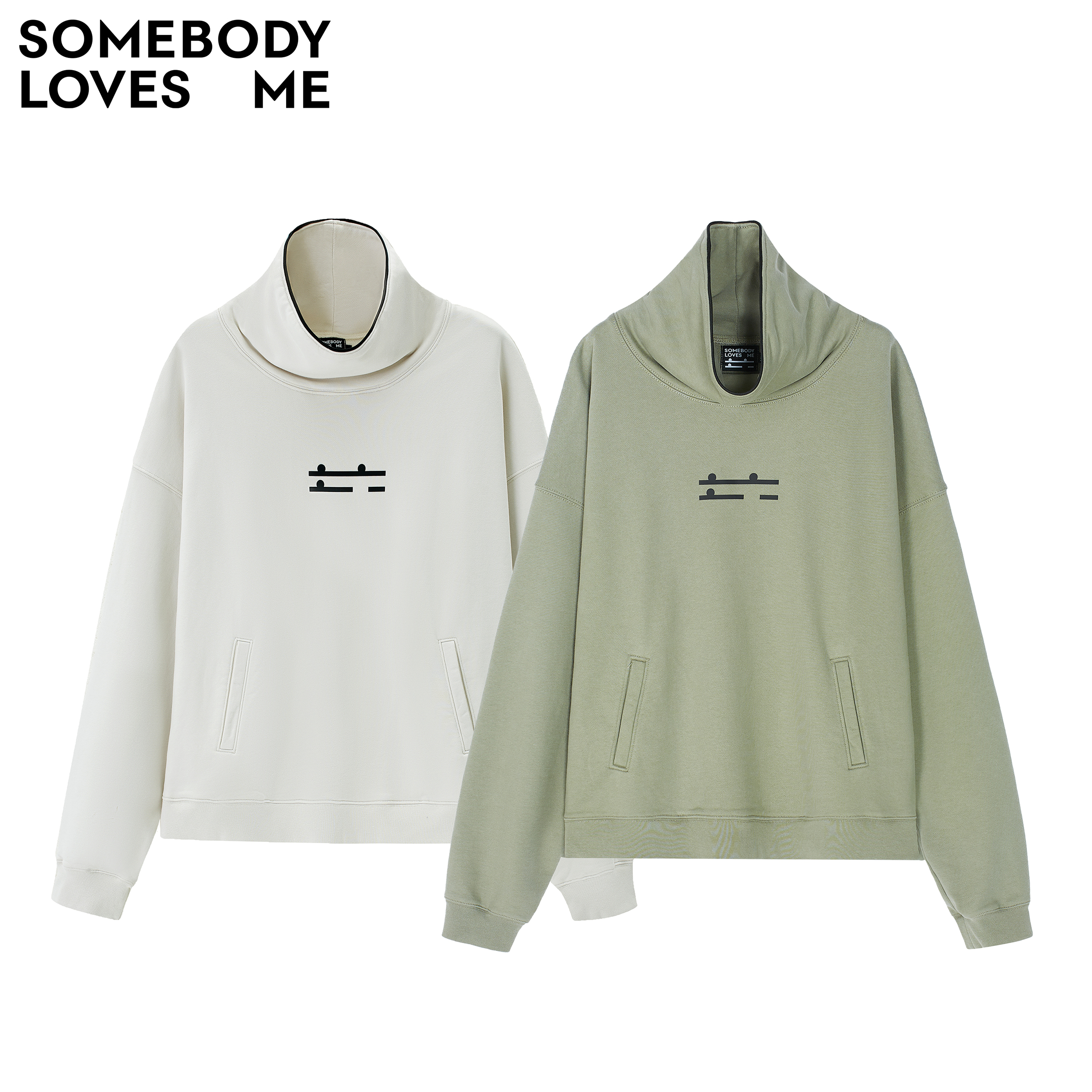 SLM高领基础百搭LOGO卫衣