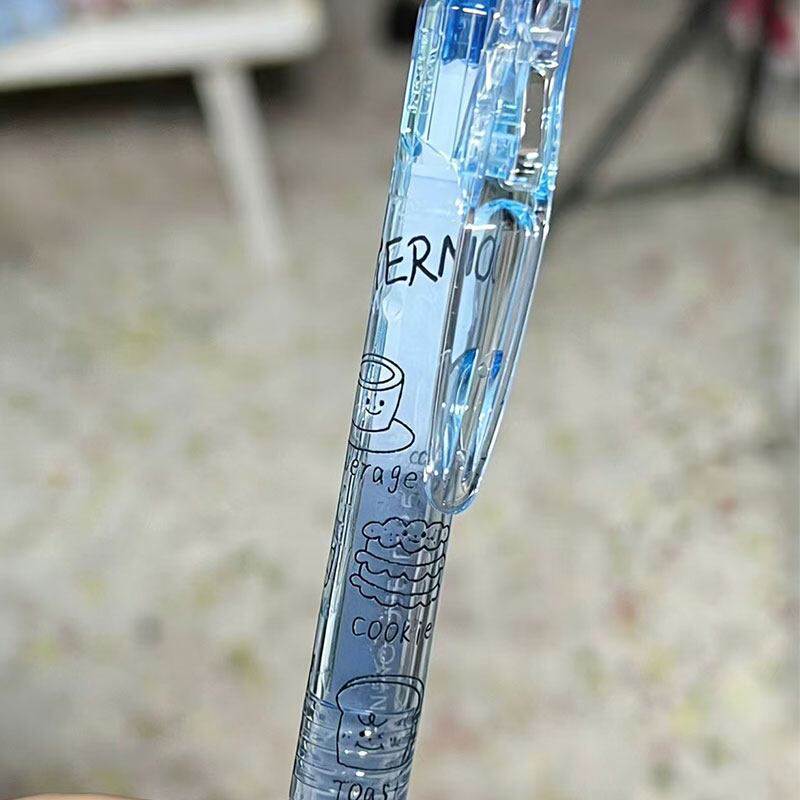 日本ZEBRA斑马笔蓝笔盐系小猫宝蔗笔JJ15蓝色笔0.5mm按动式中性笔