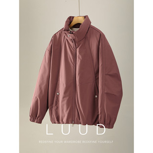 LUUD 保暖防风双拉链羽绒夹克男90鸭绒解构拼接铆钉设计外套 冬季