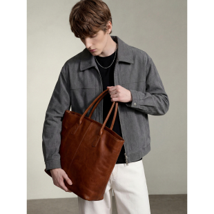 风立体裁剪短宽版 LUUD 羊毛混纺翻领夹克复古工装 男士 型外套 春季