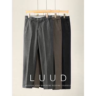 立体裁剪男士 极简小直筒西裤 冬季 时尚 加厚保暖毛呢休闲长裤 LUUD