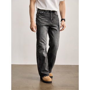 男cleanfit休闲长裤 LUUD 重工复古Vintage水洗猫须宽松微喇牛仔裤