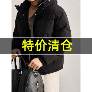 纯色双门襟连帽棉衣外套一件过冬保暖御寒简约棉袄 男士 特价 冬季