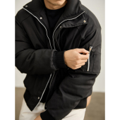 棉服男冬夹棉款 风多口袋立领短宽款 飞行员夹克外套 机能工装 LUUD