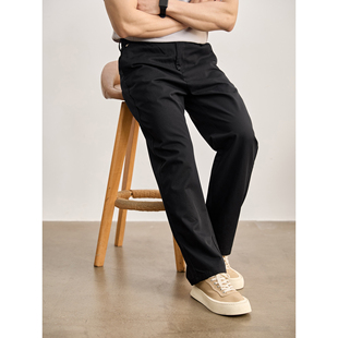 莱赛尔棉混纺斜纹肌理百搭休闲裤 直筒长裤 春夏 高奢极简男士 LUUD