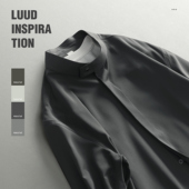 潮流灰色衬衫 LUUD 轻奢高级感纯色免烫休闲寸衣外套小立领修身 男