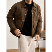 廓形外套男装 LUUD 轻户外CityBoy鸭绒保暖羽绒服字母绣标翻领衬衫