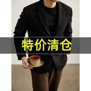 特价 男秋冬绵羊毛混纺免熨烫西服外套 后中开衩重磅单西毛呢西装