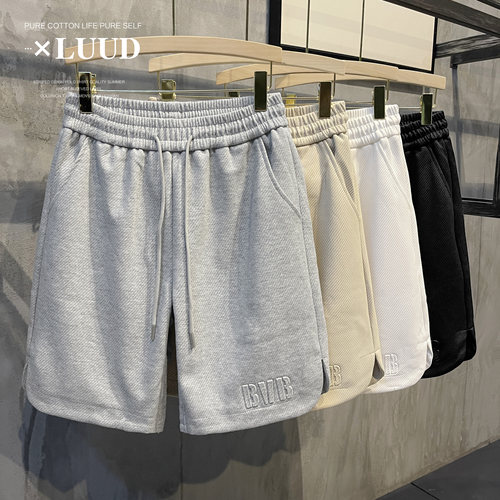 LUUD夏季粗斜纹针织短裤
