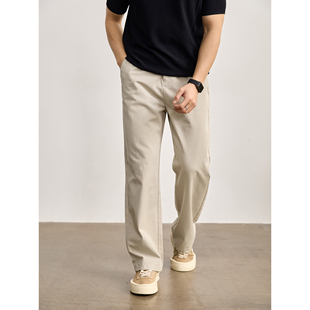 通勤风松紧腰直筒长裤 韩版 男 高品质天丝莱赛尔水洗棉休闲裤 LUUD