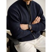 LUUD 都市通勤感毛衣 冬季 重磅850g加厚保暖拉链立领针织开衫 男士