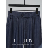 高级感男士 休闲裤 坠感仿牛仔布西裤 LUUD 舒适透气垂阔腿直筒长裤