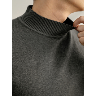 舒适莱赛尔天丝针织衫 打底衫 半高领毛衣 轻熟通勤风中领短袖 LUUD