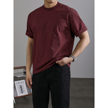 LUUD 精梳棉凉感冰爽短袖T恤衫夏装通勤男生法式体恤透气舒爽上衣