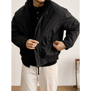 风羽绒服冬季 工装 保暖轻盈防风双门襟立领外套 90白鸭绒男士 LUUD