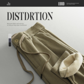 加厚加绒长裤 LUUD 复古裤 子男士 简质纹理感灯芯绒保暖休闲裤 冬季