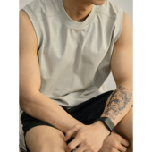 运动风健身背心男士 夏季 高街痞帅无袖 LUUD T恤衫 凉感圆领篮球坎肩