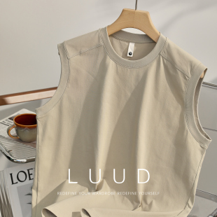运动百搭T恤背心透气吸湿汗衫 LUUD 坎肩男士 亲肤冰爽科技无袖 夏季