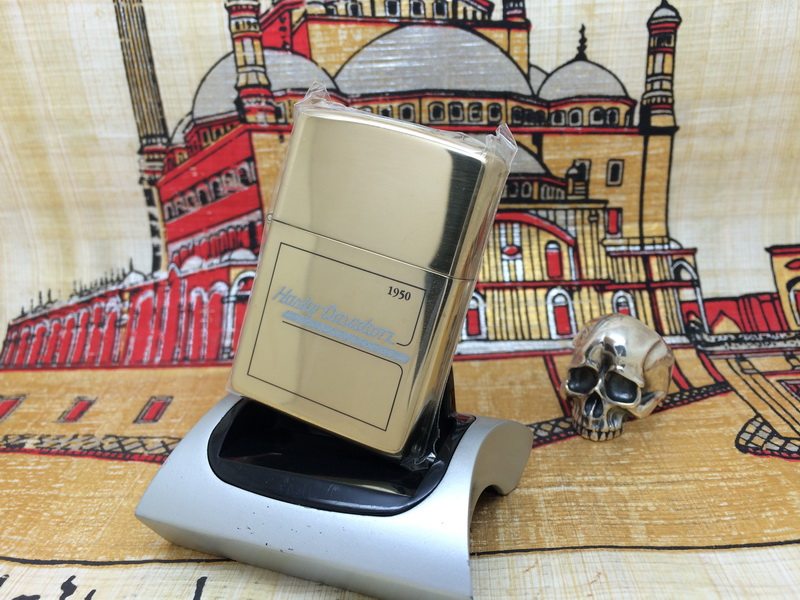 原装 1992年I全新纯铜镜面彩印历程1950哈雷会员防风打火机 ZIPPO