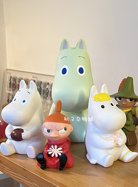 姆明一族moomin可爱肥精灵姆明储蓄罐手办家居装饰摆件公仔礼物