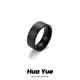 陶瓷戒指男潮女素圈黑色食指复古ins小众设计高街单身大码 高级感
