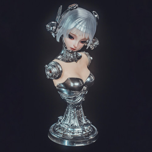 电镀胸台胸像大女bjd娃雕像