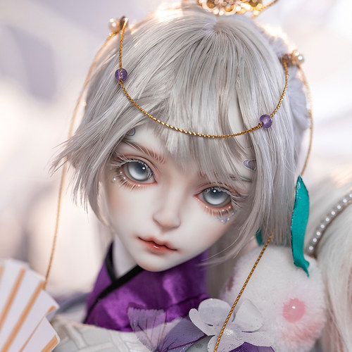 RingDollBJD娃娃沐白虎耳草3分
