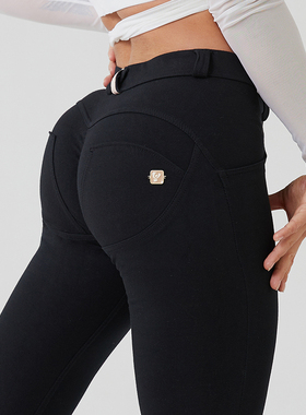 意大利Freddy 双扣中腰弹力棉蜜桃臀提臀性感显瘦紧身裤全长N0