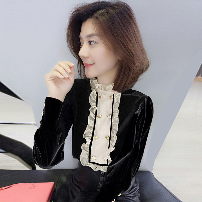 荷叶边蕾丝毛衣时尚洋气高级针织衫欧洲站秋冬女装2021新款欧货潮