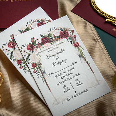 letterpress手工进口绵纸喜帖