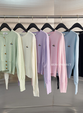 经典花边西太后土星潮流针织开衫薇薇安圆领毛衣长袖女士