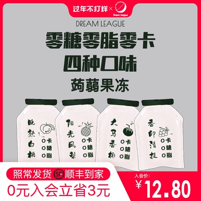 DL MiNi果冻零卡蒟蒻0热量低脂低卡果汁布丁无网红品 300g/900g