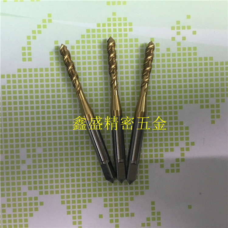 日本OSG镀钛牙套护套螺旋丝锥M1.6X0.35M2X0.4M2.5X0.45ST钢丝攻