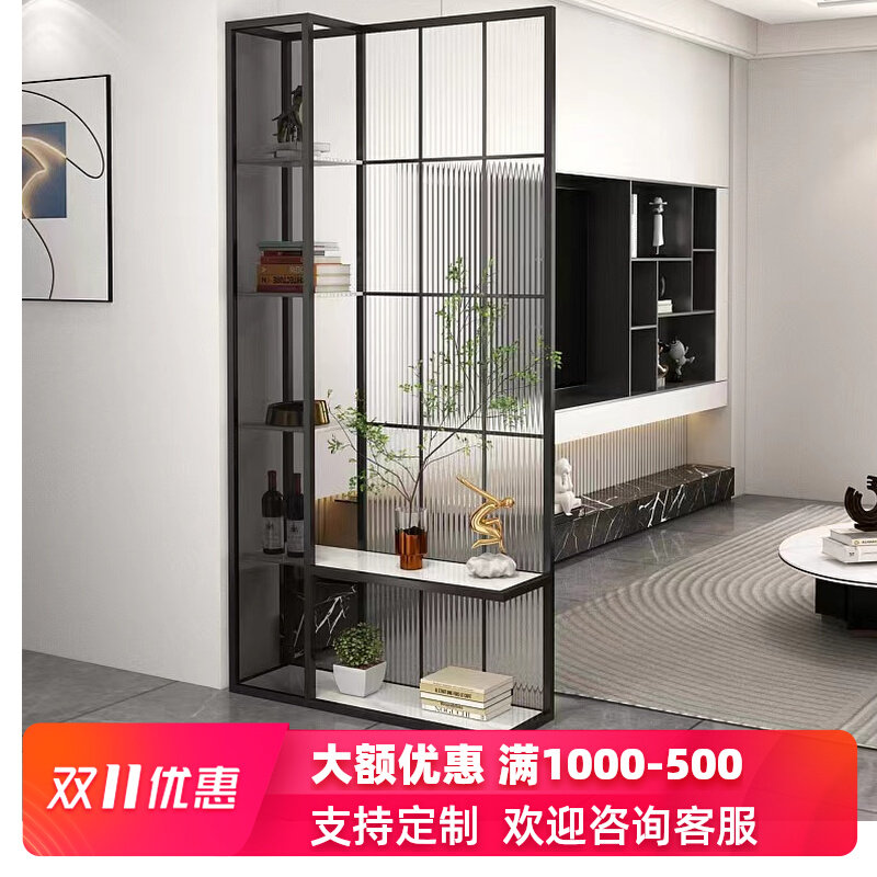 入户玄关柜长虹玻璃客厅隔断装饰置物架一体现代简约轻奢创意屏风高性价比高么？