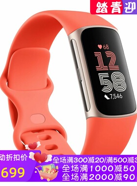 Fitbit Charge 6智能手环 运动健身追踪 GPS 心率/血氧 防水 新款