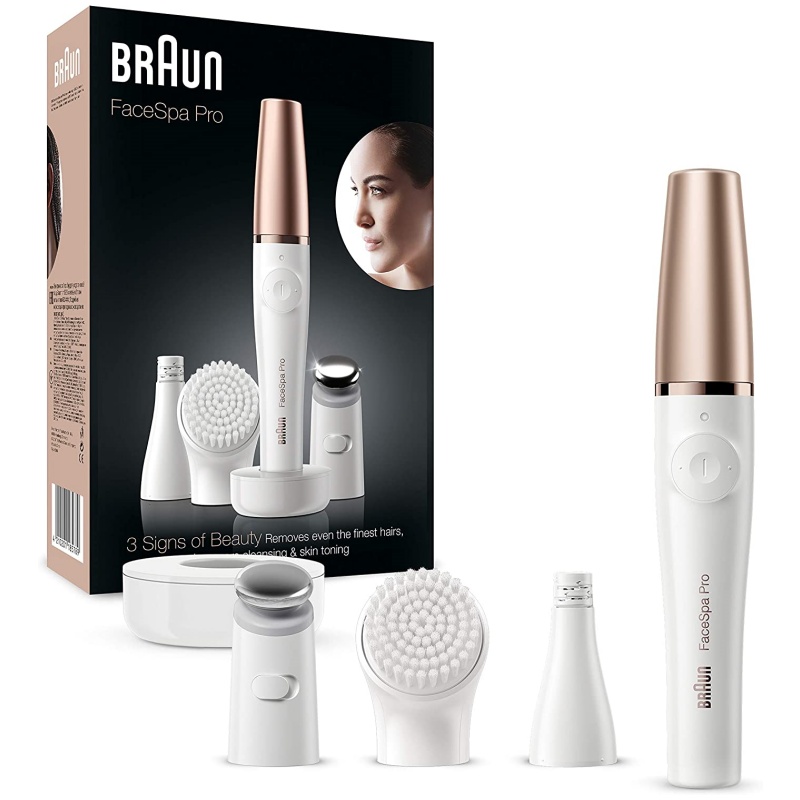 Braun/博朗 Facespa Pro 911女士面部脱毛器 3合1 清洁刷皮肤调理
