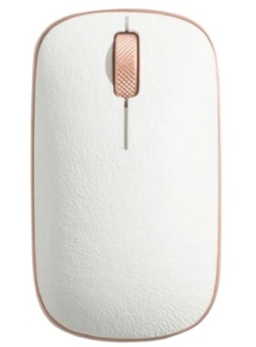 Azio RM-RCM-L-03 无线蓝牙鼠标 真皮表面 复古 办公 双模 白金色