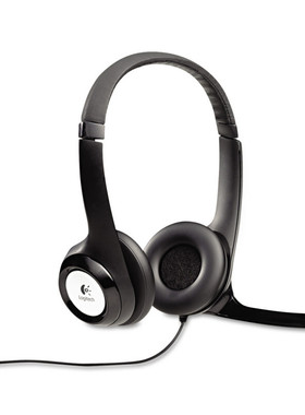Logitech/罗技H390有线耳机 立体声 话务客服 游戏 带麦克风 黑色