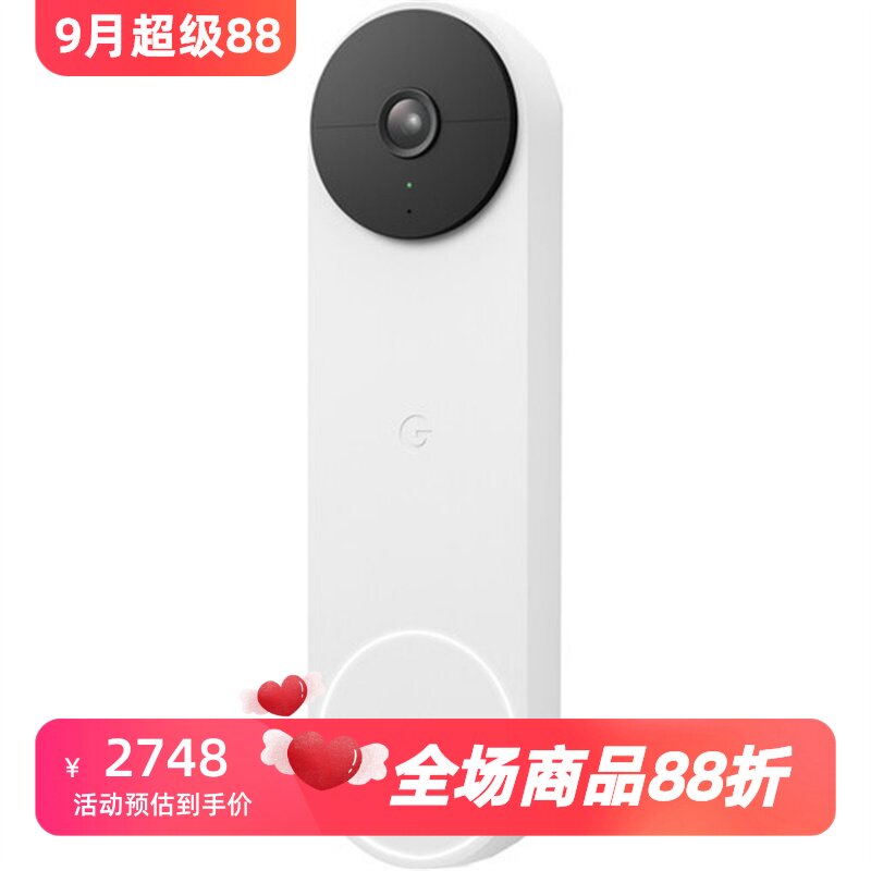 谷歌GA01318-US可视门铃Wi-Fi