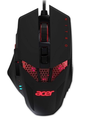 Acer/宏碁 Nitro系列 NMW810 有线游戏鼠标 可调DPI LED照明 黑色