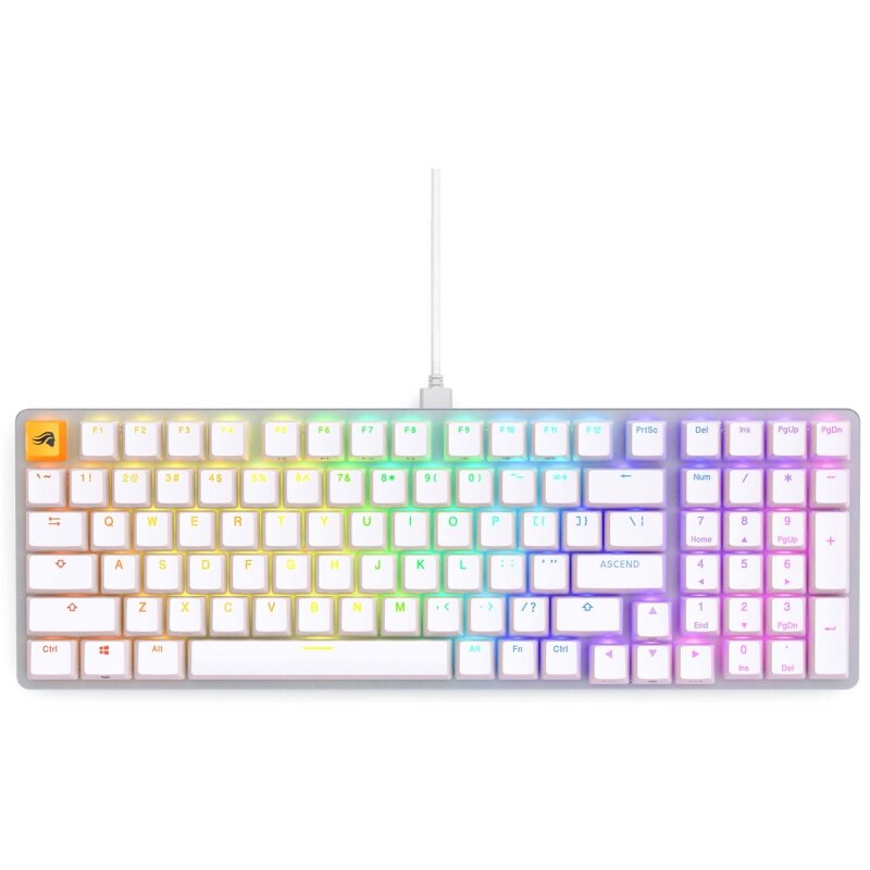 Glorious GMMK 2有线机械键盘 全尺寸 热插拔 电竞 RGB 白色 新款