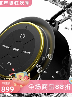 iFox iF012 无线蓝牙音箱 立体声 防水 可通话 便携 登山 黑金色