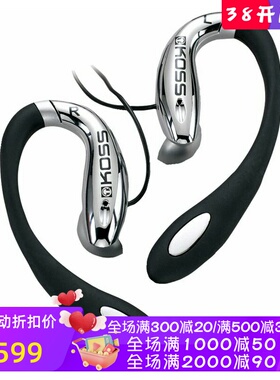 Koss/高斯KSC-9有线耳机 耳挂式 线控 运动便携 立体声 带麦 黑色