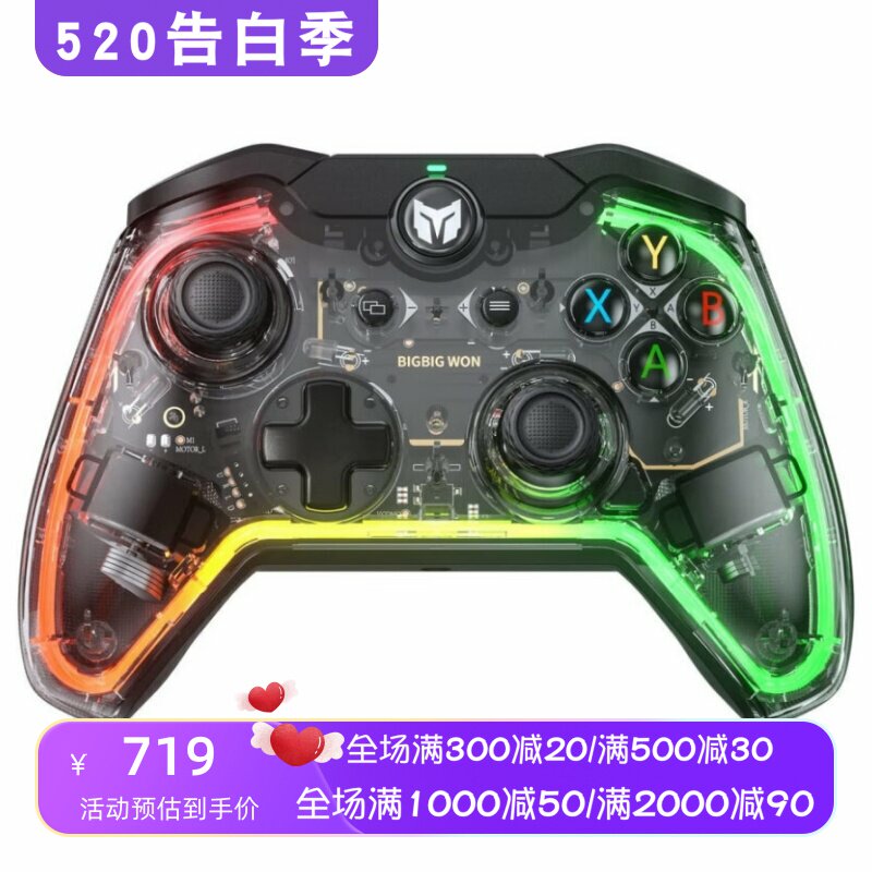 BIGBIG WON/墨将BBW-C1S有线游戏手柄 一键唤醒 RGB适用PC/switch