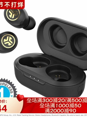 JLab JBuds Air Icon 真无线蓝牙耳机 防汗 立体声 带麦克风 黑色