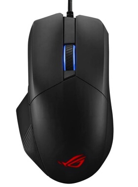 Asus/华硕Chakram Core有线游戏鼠标 可编程 RGB光 吃鸡联盟 黑色