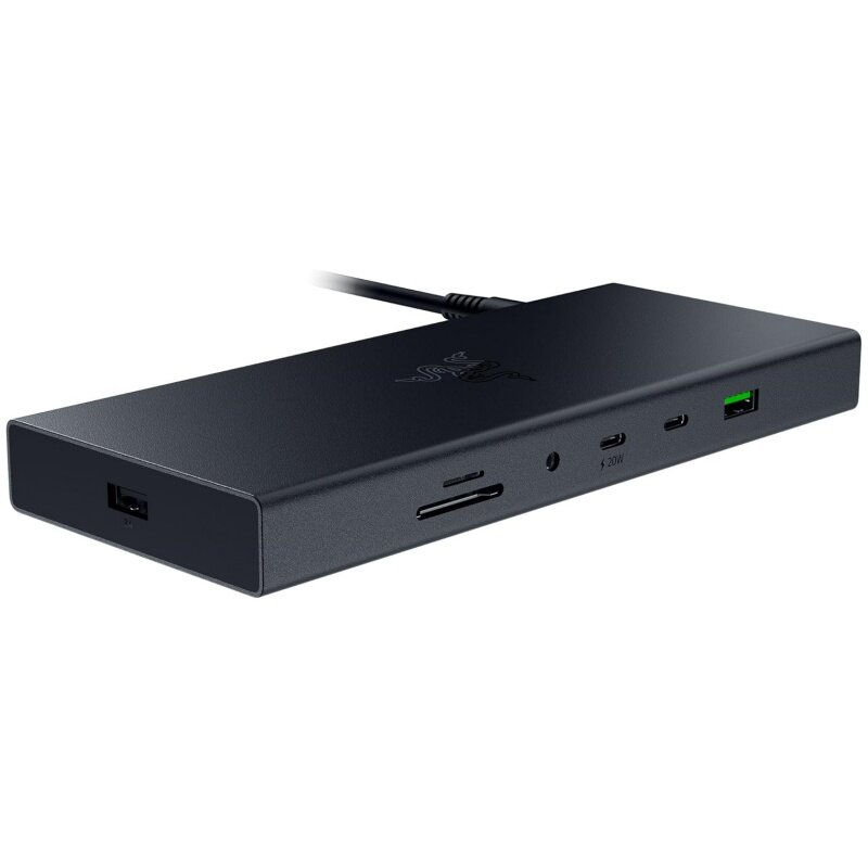 Razer/雷蛇USB 4 Dock拓展坞 耐用轻便外壳 兼容PC/MAC 黑色 新款
